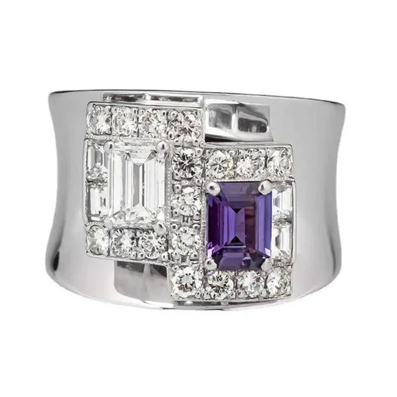 Women'S Fashion Jewelry Exquisite 925 Sterling Silver Natural Gemstone Amethyst