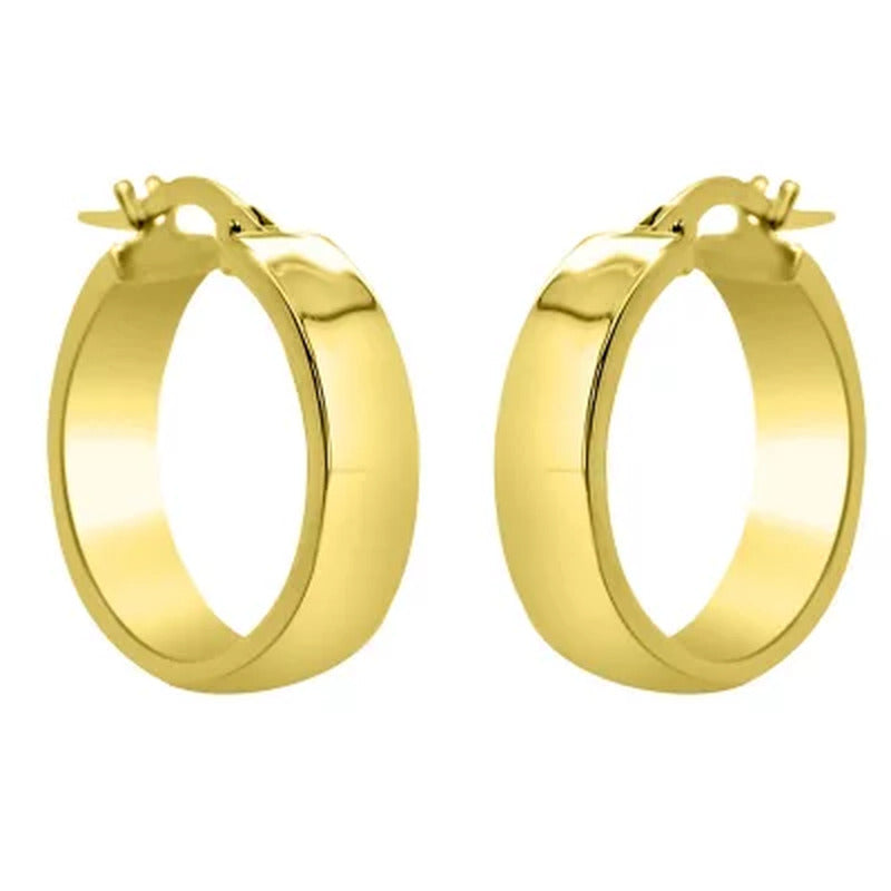 14K Italian Gold 20Mm Hoop Earrings