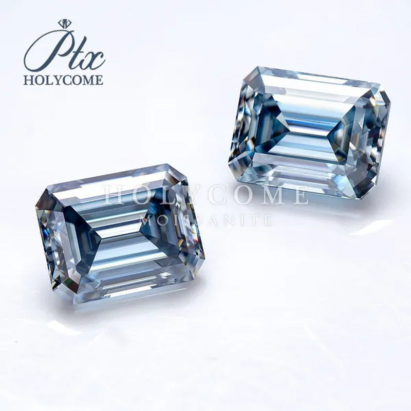 HOLYCOME Best Loose Gemstones Moissanite Diamond Excellent Crushed Ice Cushion A