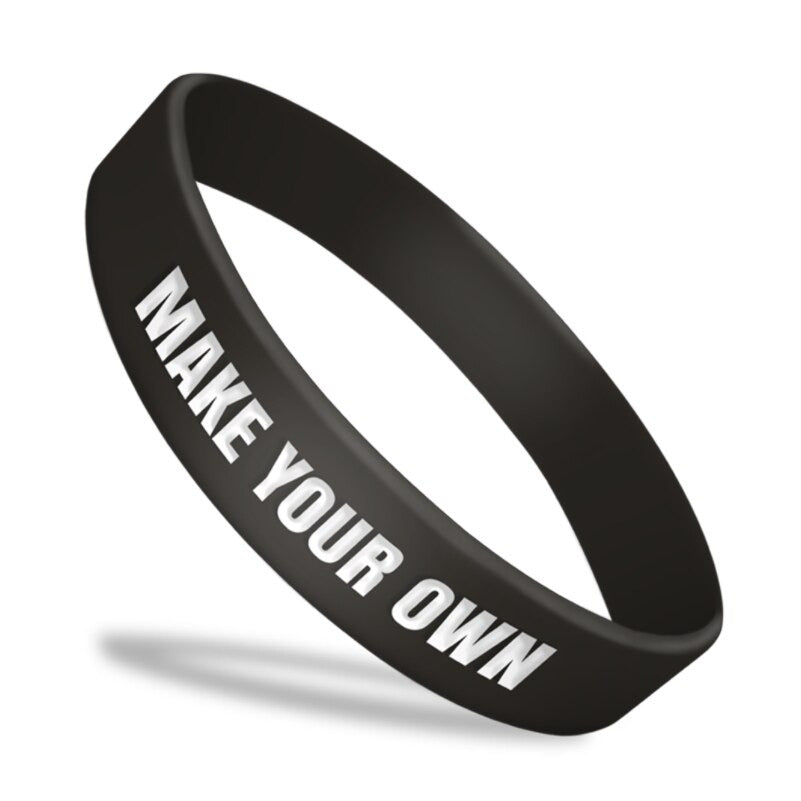 100PCS Engraved Custom Silicone Wristband Debossed Customizable Company