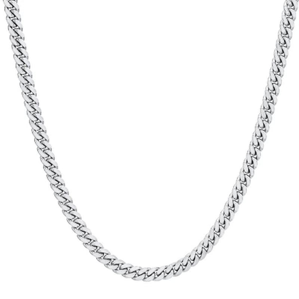 Italian Sterling Silver 5Mm Solid Cuban Chain, 22"