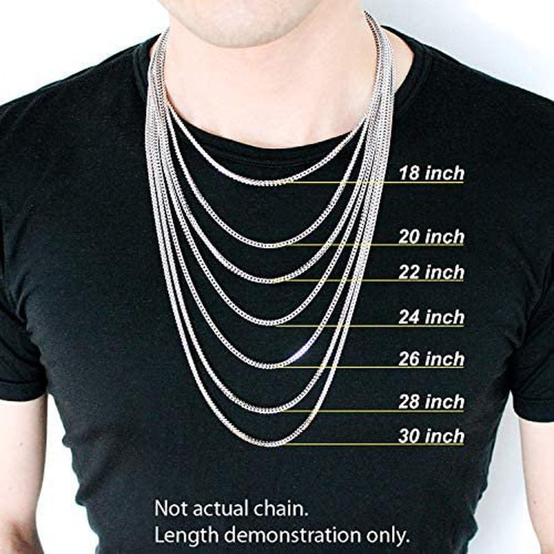 14K Gold Plated Sterling Silver Rope Diamond-Cut Link Necklace Chains 1.5MM - 5.