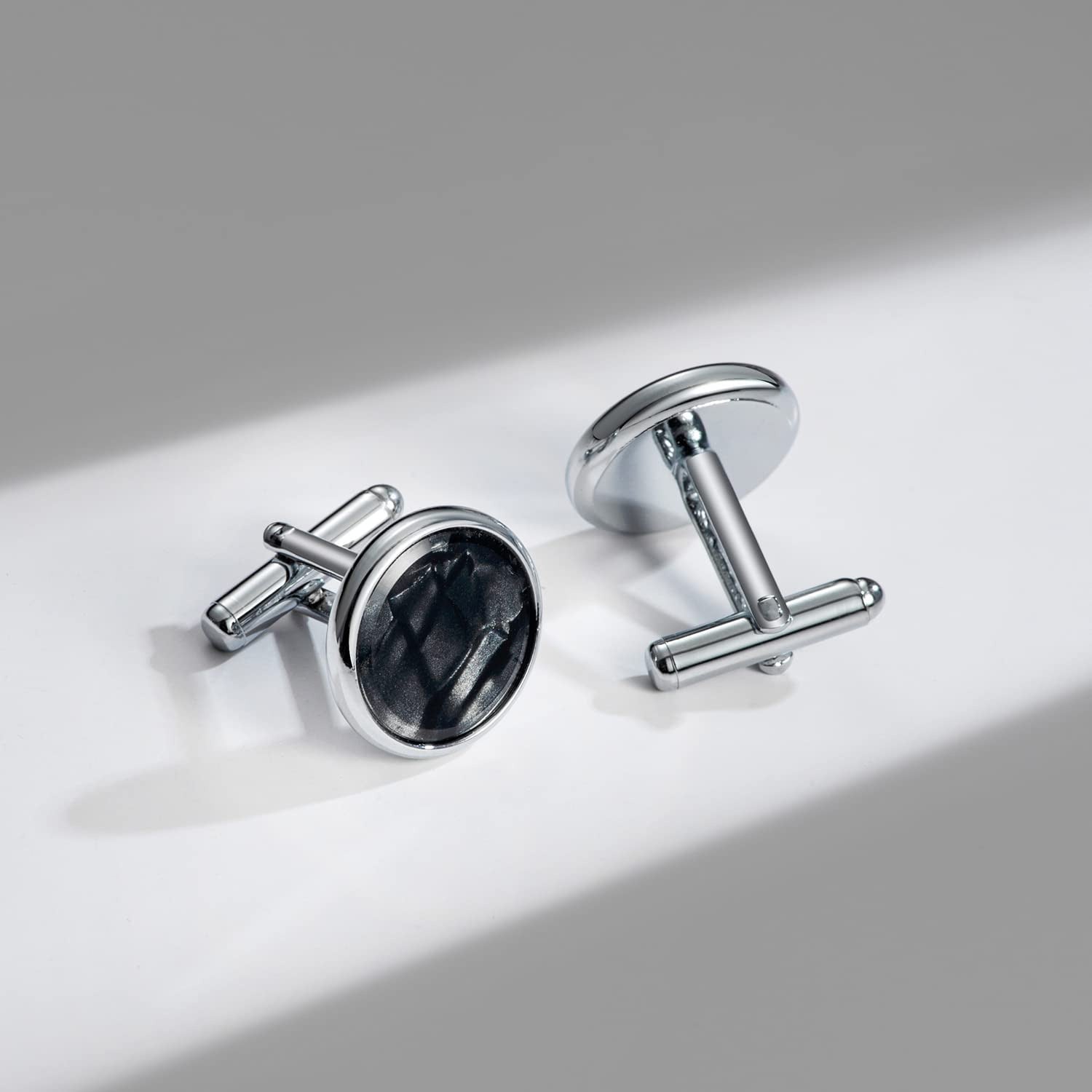 Mens Mother of Pearl Cufflinks and Studs Tuxedo Bottons Set Presentation Box Bus