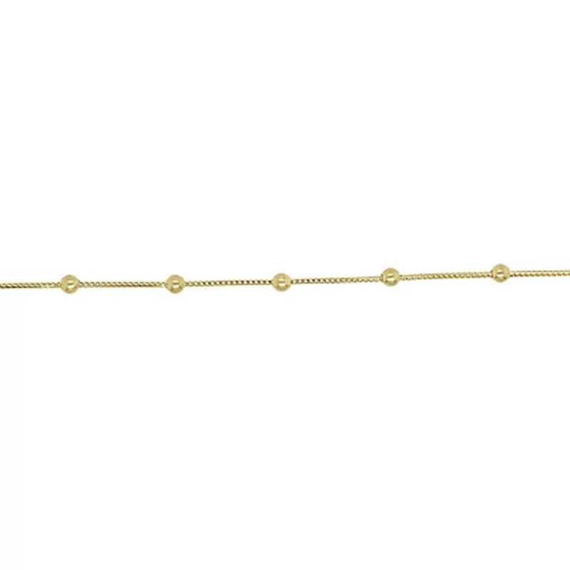 14K Gold Bead Stationed Bracelet