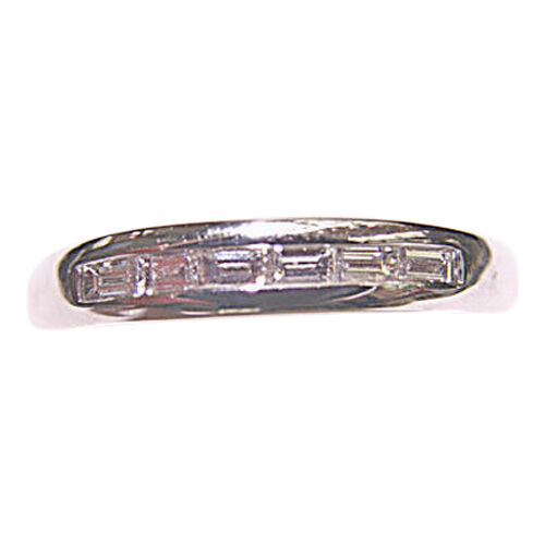 6 STRAIGHT CUT BAGUETTE DIAMONDS TOP SET BAND