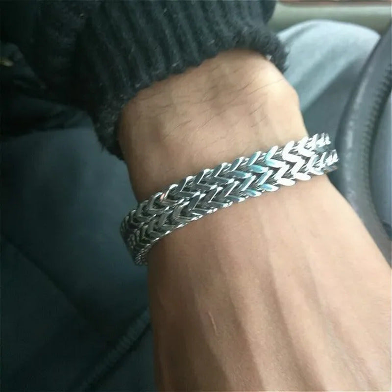 2018 Fashion Titanium Stainless Steel Bracelet for Men/Women (Size:6/12Mm) Free