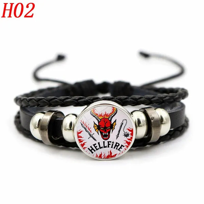 12 Styles Stranger Things 4 Hellfire Club Time Gem Bracelets & Bangles for Unise