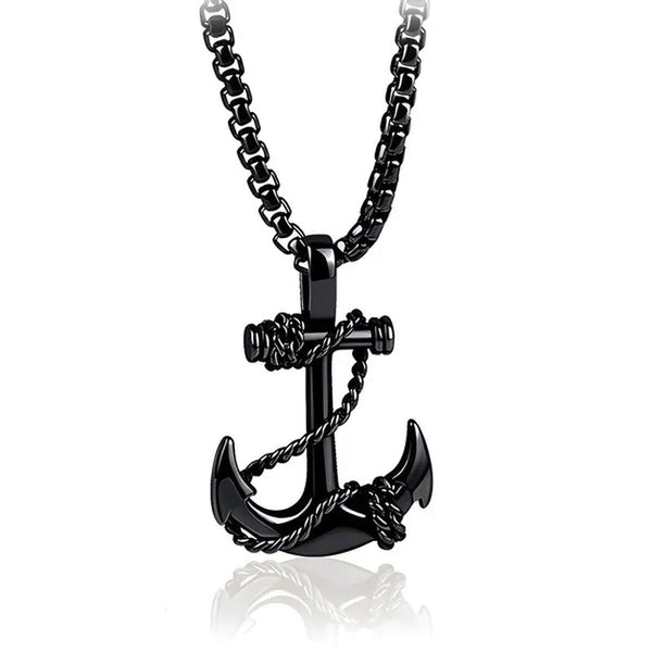 Tone Anchor Pendant Necklace Silver Plated Infinity Jewelry Anchor Men Fashion D