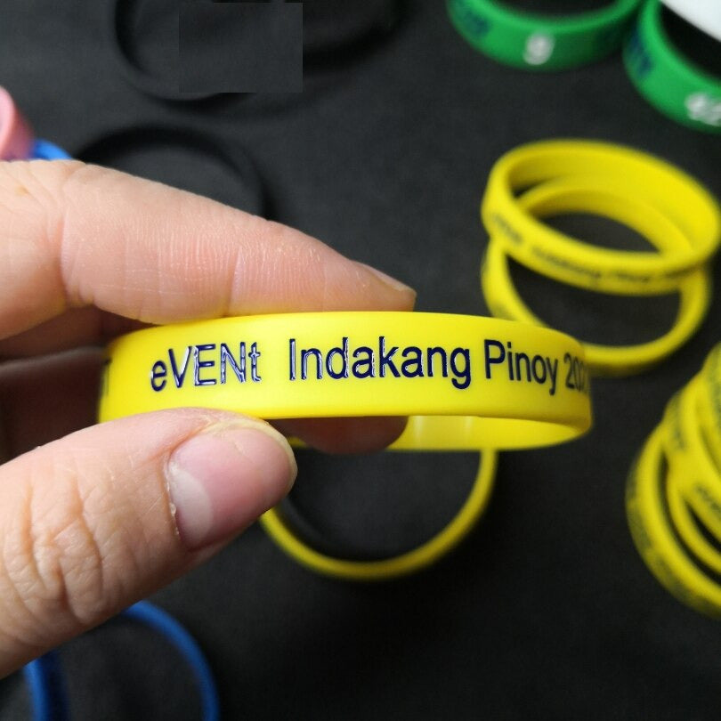 100PCS Engraved Custom Silicone Wristband Debossed Customizable Company