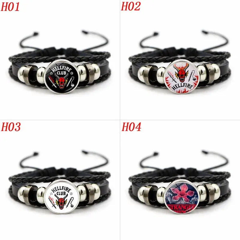 12 Styles Stranger Things 4 Hellfire Club Time Gem Bracelets & Bangles for Unise