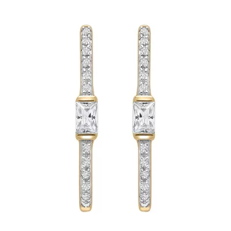 0.15 CT. T.W. Diamond Fashion Hoop Earrings in 14K Gold (I, I1)