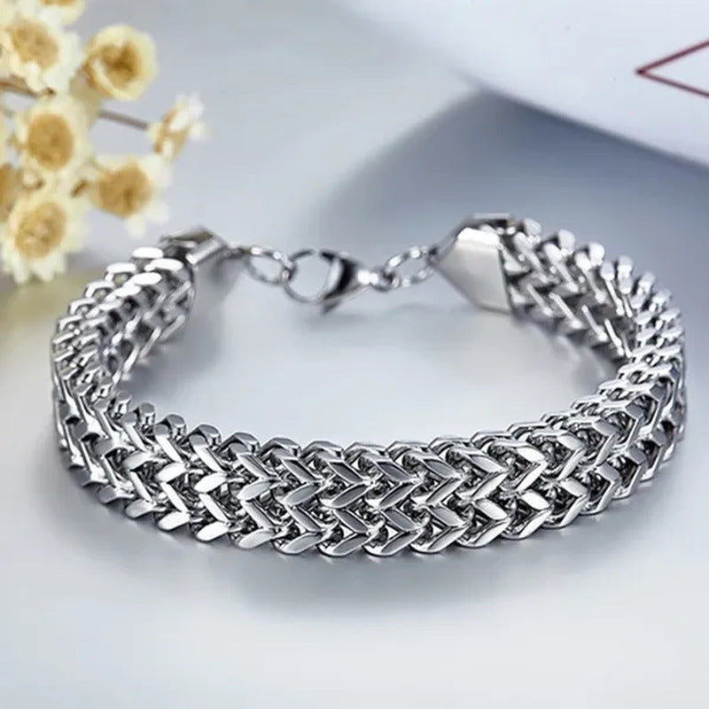 2018 Fashion Titanium Stainless Steel Bracelet for Men/Women (Size:6/12Mm) Free