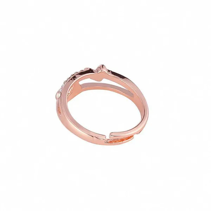 1 Pc New Cute Women Copper Ring Heart Shape Rings Girl Daily Casual Party Gemsto