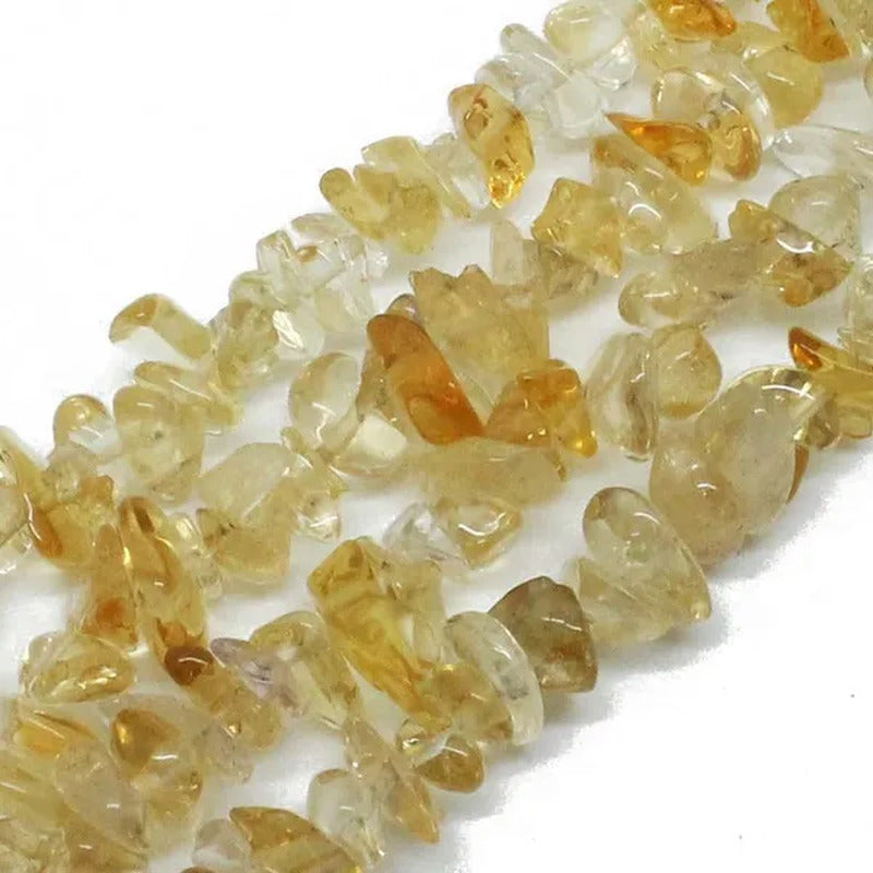 1Pcs Natural Gemstone Citrine Quartz Chip Beads 5Mm-8Mm for Creatively Jewelry M